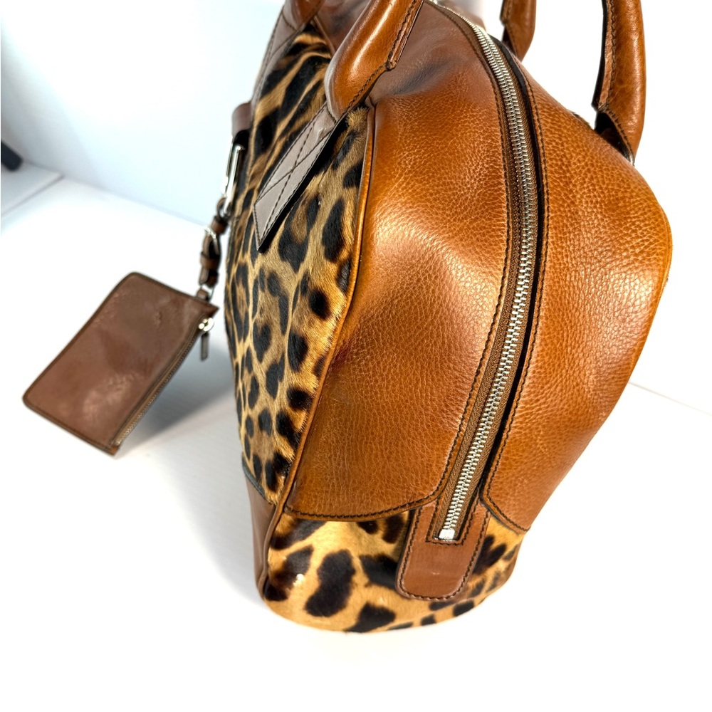 Dolce & Gabbana Leopard Print Satchel with Brown Accents - Picture 10 of 16